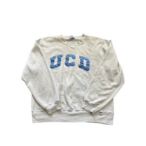 VTG Russell Athletic UCD Sweatshirt L Crew Neck Made in Mexico UC Davis Rare HTF